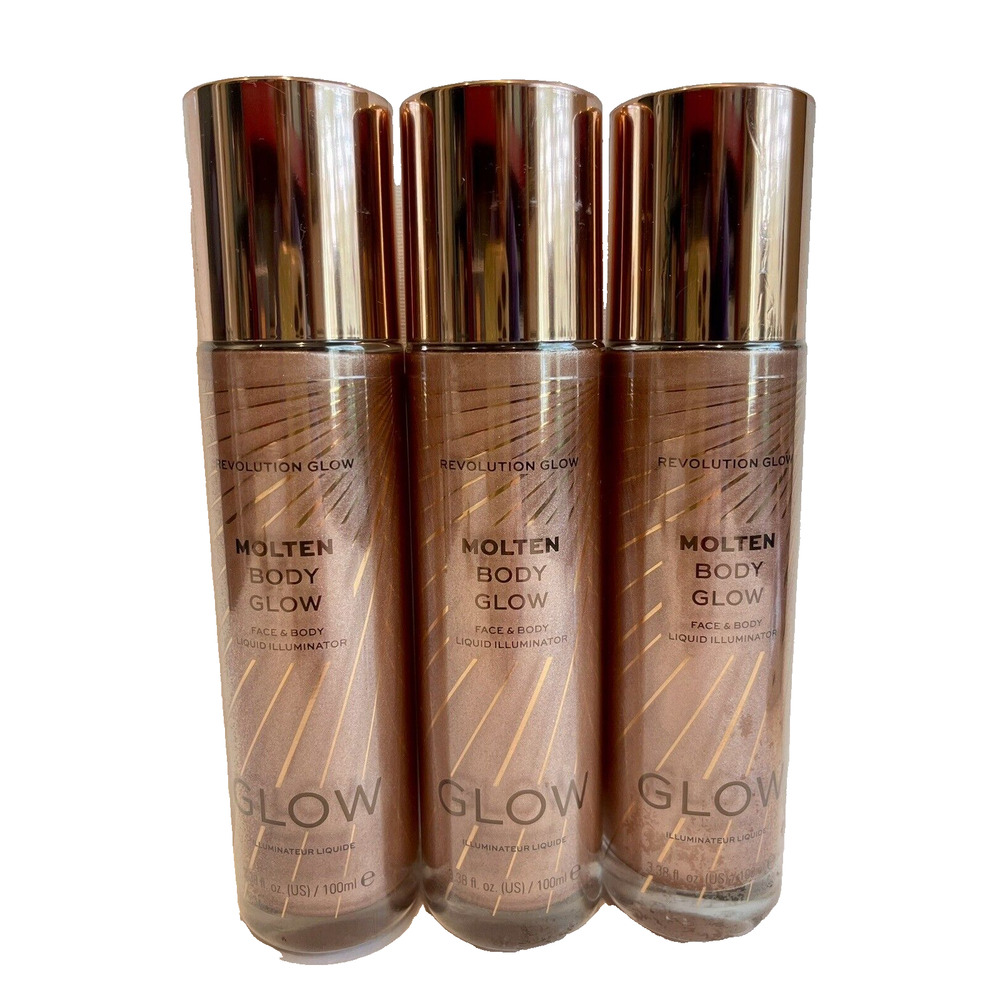 Makeup Revolution Molten Body Glow ROSE GOLD Face Body Liquid Illuminator🍍🥥~ 3